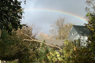 After Hurricane Sandy rainbow 